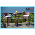 Outdoor Pe Rattan Patio Garden Furniture Bar Chair Bar Table Bar Set 